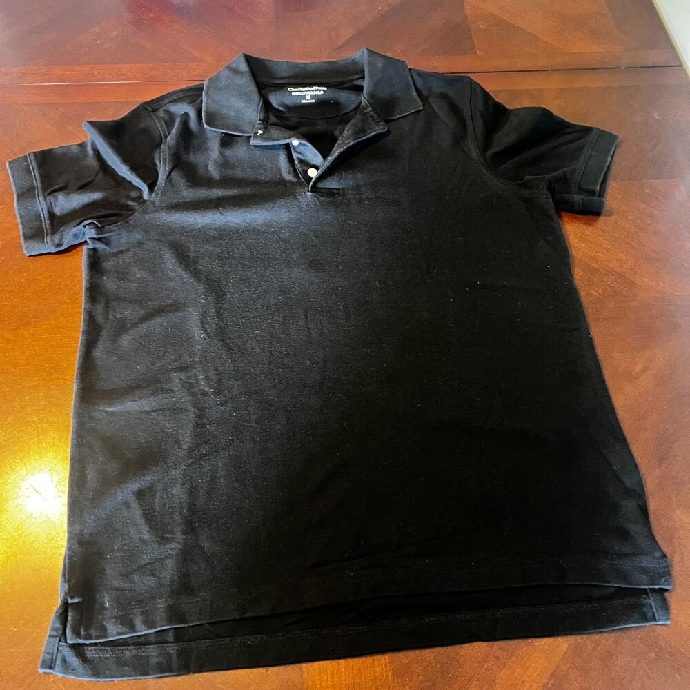Croft & Barrow Black Signature Polo Shirt Mens‎ M 100% Cotton